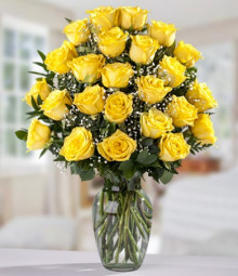 Dos Docenas de Rosas Colombianas Amarillas